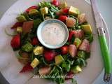 Salade sucrée-salée aux fraises