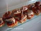 Toasts de sardines aux tomates confites façon bruschetta