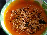 Velouté de courge butternut et poivron rouge