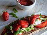 Bruschetta chèvre/fraises, une idée pour les apéros d’été