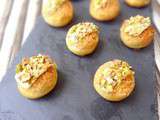 Choux craquelin pistache et framboise