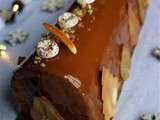 Bûche poire, caramel et chocolat {comme un entremets}