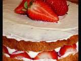 Du jour: Victoria Sponge Cake aux fraises