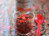 Coupe de fraises au quinoa rouge et Mix-fruit fraise de Monin {ronde interblogs}
