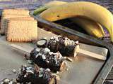 Idée de goûter bon et pas cher avec #netto: bananes chocolat-caramel-amandes