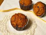 Muffins vegan au butternut, cannelle, orange et pépites de cacao cru
