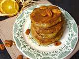 Pancakes épicés d'automne à l'orange, noix de pécan et sarrasin