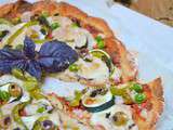 Pizza aux légumes verts (vegan & sans gluten)