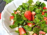 Salade d'épinards et fraises à la semoule