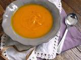 Soupe trio de légumes oranges : potimarron, carotte et lentilles corail