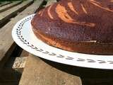 Zebra cake à la vanille - Amaretto et chocolat - orange confite