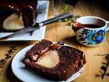 Cake au chocolat de Pierre Hermé, aux poires pochées
