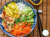 Salade vietnamienne poulet mangue et vermicelles de riz