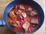 Sauté de porc tomates cerises /jus d'orange et miel