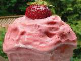 Yaourt glacé aux fraises