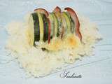 Courgettes orloff sur lit de riz