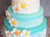 Wedding cake thème lagon