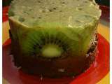 Gateau cru au kiwi sans gluten sans lait sans oeuf et sans fac (fruits a coque)