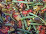 Haricots verts aux légumes d’été ( sans matières grasses, Starch solution)