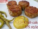 Crab cakes us style et mayonnaise au paprika