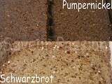 Différence entre Pumpernickel, Vollkornbrot, Schwarzbrot