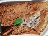 Galette bretonne, poireau et oeuf ou béchamel et champignons