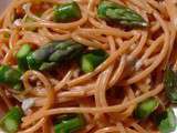 L'idée du dimanche soir : spaghetti, asperge, gorgonzola
