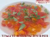 L'infusé-cru selon jp : tomate, poivron, pourpier en infusion d'herbes