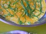 Omelette aux asperges sauvages et à l'aillet