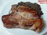 Porc noir de Bigorre & lentilles au boudin noir