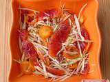Salade de chou blanc à l'orange sanguine et aux kumquats