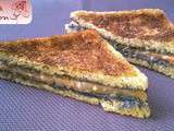 Sandwicherie du mercredi (version luxe) : mini croque au saumon fumé et au beurre de caviar