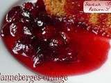 Sauce à l'orange et aux canneberges fraîches (cranberries)