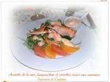 Assiette de la mer, langoustine et crevettes roses aux agrumes