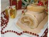 Bûche de Noël saveurs pain d'épices aux pommes et crème de marrons