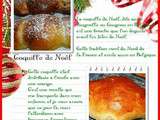 Coquille ou Cougnolle de Noël au sucre et raisins secs, recette à la main
