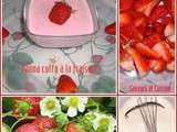 Panna cotta à la fraise + défi arc- en - ciel pour la couleur rouge