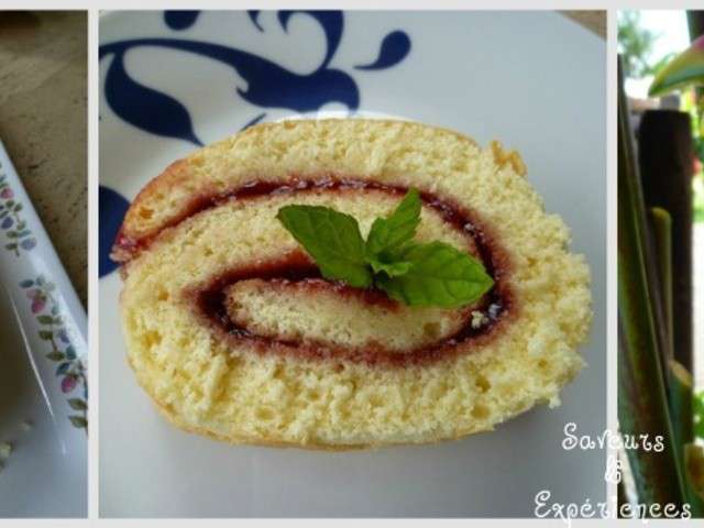 Bûche de Noël vanille gâteau roulé aux fruits rouges / On dine chez Nanou