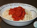 Spaghetti maison, Sauce Tomate Poivron et Ail