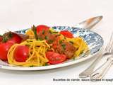 Spaghetti Sarrasin Quinoa aux boulettes de viande