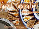 Atayef ‘assafiri ou mini crêpes orientales