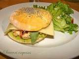 Chicken burger maison au guacamole