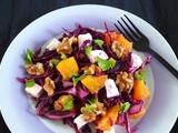 Salade de chou rouge, orange et feta