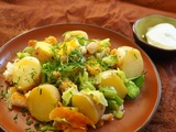 Salade de pommes de terre au haddock et poireaux