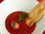 Soupe de fraises au « crousti-crêpe »