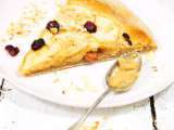 ► Pizza des rois ! (frangipane végétale, pommes & cranberries)