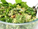 Salade de quinoa aux épinards et brocoli râpé