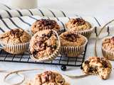 Muffins avoine, chocolat et noix (vegan)