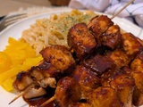 Brochettes de saumon sucrées salées