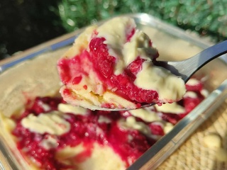 Cheescake framboise chocolat blanc healthy